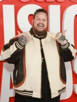 Jelly Roll Billboard 2024 CMT Awards Leather Bomber Jacket