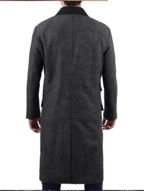 Joel Men’s Charcoal Grey Long Wool Coat