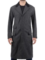 Joel Mens Charcoal Grey Long Wool Coat