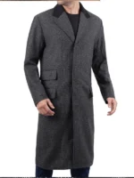 Joel Men’s Charcoal Grey Long Wool Coat