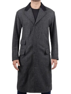 Joel Mens Charcoal Grey Long Wool Coat