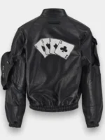 Kendrick-Lamar-Cards-Black-Leather-Jacket