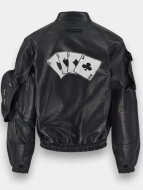 Kendrick-Lamar-Cards-Black-Leather-Jacket