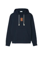 Leather patch sweatshirt