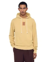 Leather patch sweatshirt