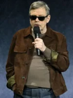 Mark Hamill The Long Walk Brown Suede Leather Jacket