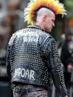 Matt Smith Caught Stealing 2025 Studded Leather Jacket