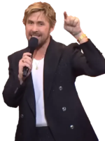 Mens Pinstripe Black Suit Gosling