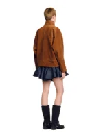 Oversized suede jacket