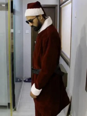 Mens Premium Velvet Santa Claus Coat
