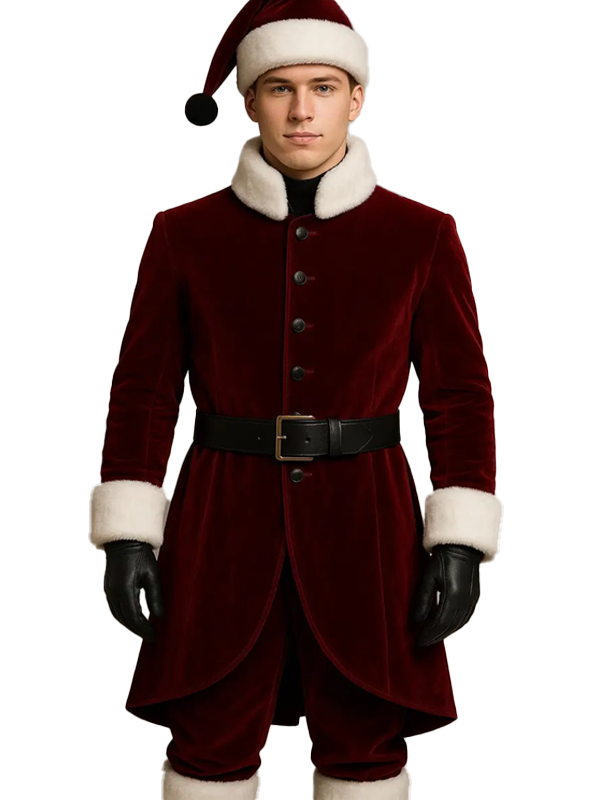 Mens Premium Velvet Santa Claus Coat Mens Premium Velvet Santa Claus Coat