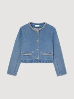 Rhinestone denim jacket