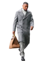 Saquon Barkley Grey Wool Coat Mens