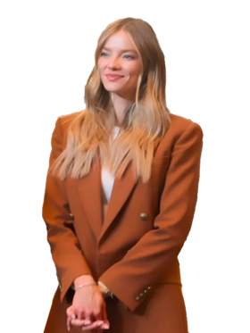 Selling Sunset S8 Alanna Gold Brown Suit