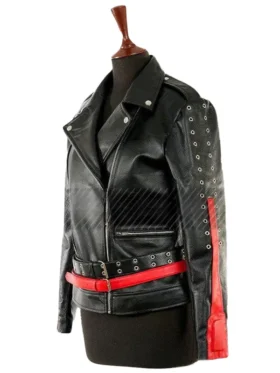 Shadow The Hedgehog Black Leather Costume Jacket