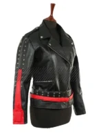 Shadow The Hedgehog Black Leather Costume Jacket