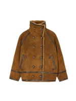 brown shearling coat