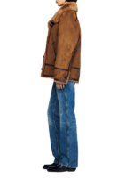 brown shearling coat
