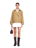 Short oversized trench coat