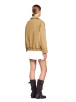 Short oversized trench coat