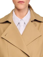 Short oversized trench coat