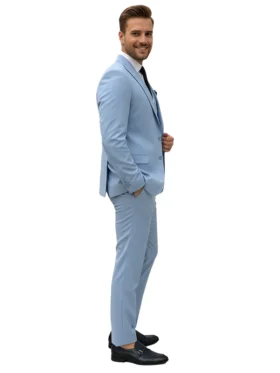 Stefano 3 Piece Sky Blue Suit