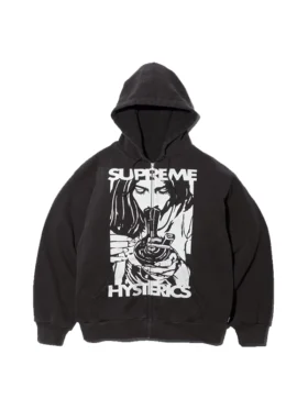 Supreme Hysteric Glamour Thermal Lined Zip Up Hooded Sweatshirt