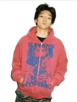 Supreme Hysteric Glamour Thermal Lined Zip Up Hooded Sweatshirt