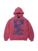 Supreme Hysteric Glamour Thermal Lined Zip Up Hooded Sweatshirt