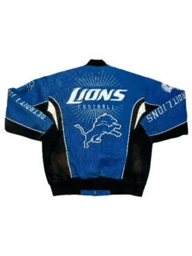 Vintage Detroit Lions Blue Racing Jacket