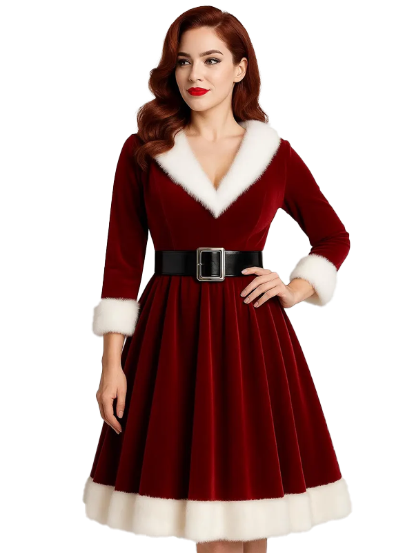 Women’s Mrs Claus Christmas Red Dress Women’s Mrs Claus Christmas Red Dress