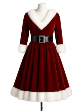 Women’s Mrs Claus Red Christmas Dress