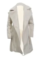 Yellowstone-Kelly-Reilly-Off-White-Wool-Blend-Coat