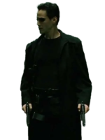 Neo Matrix Black Trench Coat