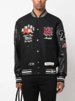 Amiri-Logo-Patch-Black-Varsity-Jacket
