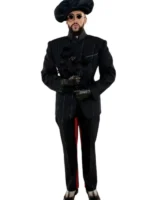 Bad Bunny black designer suit from Met Gala 2024 red carpet look