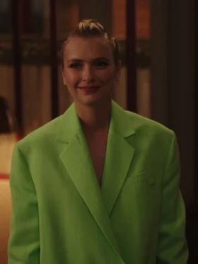 Camille TV Series Emily In Paris S03 Camille Razat Green Oversized Blazer