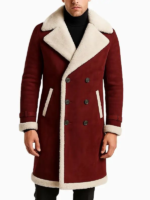 Christmas shearling coat for men