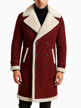 Christmas shearling coat for men