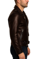Classic Brown Leather Jacket Men
