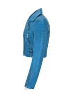 Crop leather jacket, trendy outerwear for all seasons