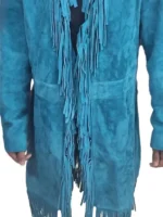 The Voice S28 Reba McEntire Blue Fringe Coat