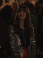 Emily In Paris S03 Lily Collins Silver Blazer Jacket
