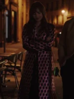 Emily In Paris Season 03 Lily Collins Pink Damita Coat