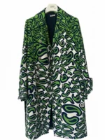 Emily in Paris S03 Lily Collins Printed Green Coat