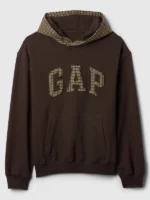 Gap-Houndstooth-Brown-Hoodie