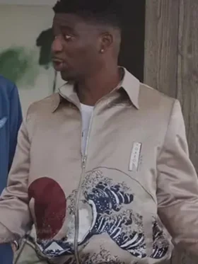 Julien Emily In Paris S03 Samuel Arnold Pastel Hokusai Printed Jacket