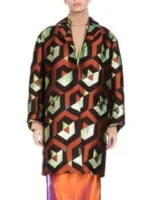 Laurence Gormezano TV Series Emily In Paris Season 3 Marianne Geometric Jacquard Coat