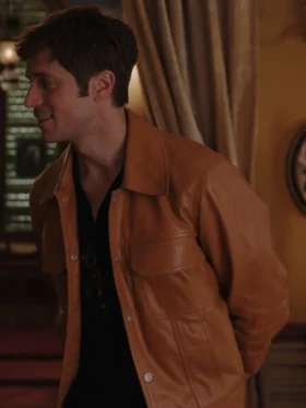 Lucas Bravo Emily in Paris S03 Gabriel Leather Jacket