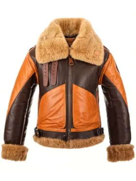 Raf B3 Aviator Brown Shearling Jacket